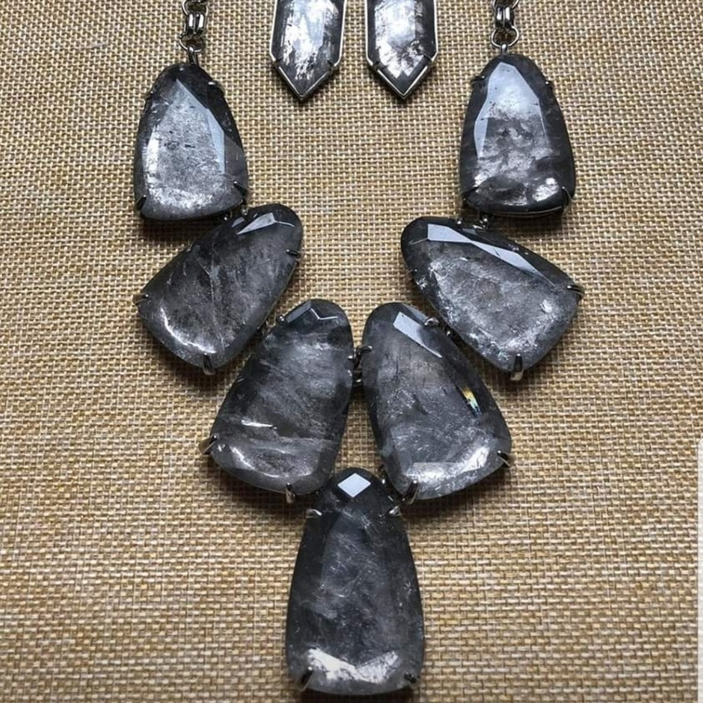 ISO KENDRA SCOTT HARLOW MIRROR ROCK in SILVER